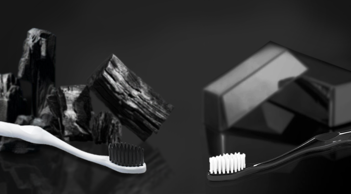 Silver & Charcoal Toothbrush